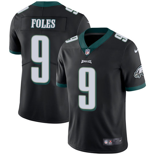 Nike Eagles #9 Nick Foles Black Alternate Youth Stitched NFL Vapor Untouchable Limited Jersey - Click Image to Close